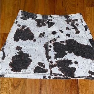 Cow print skirt